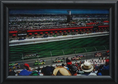 7X10 RF NASCAR TRACK-PHOTO/BLK WD