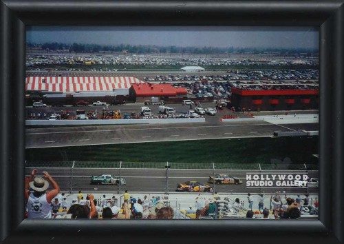 7X10 RF NASCAR TRACK-PHOTO/BLK WD