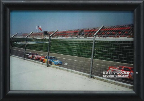 7X10 RF NASCAR TRACK-PHOTO/BLK WD