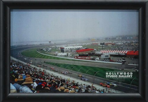 7X10 RF NASCAR TRACK-PHOTO/BLK WD