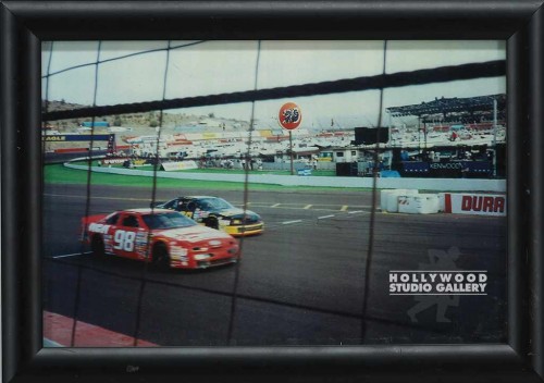 7X10 RF NASCAR TRACK-PHOTO/BLK WD