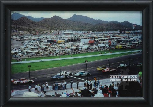 7X10 RF NASCAR TRACK-PHOTO/BLK WD