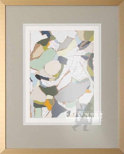 24X19 GODERWIS CONTOUR3-MAP ART GLD