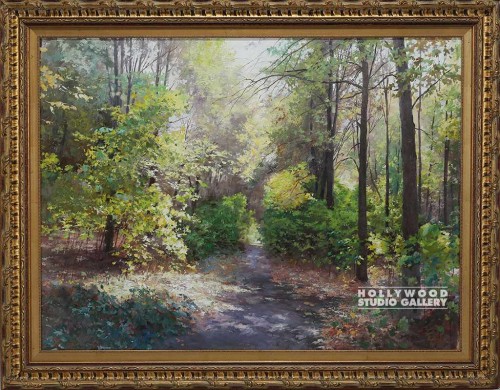 36X47 DEMITRIY SPRING TREES/ORN GLD