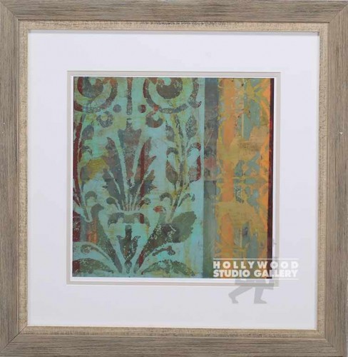 28X28 BLOOM-ON GOLDEN POND-(DAMASK