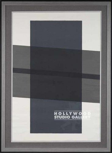 59X44 VISCON GRAY BARS ABSTR WD+MTL