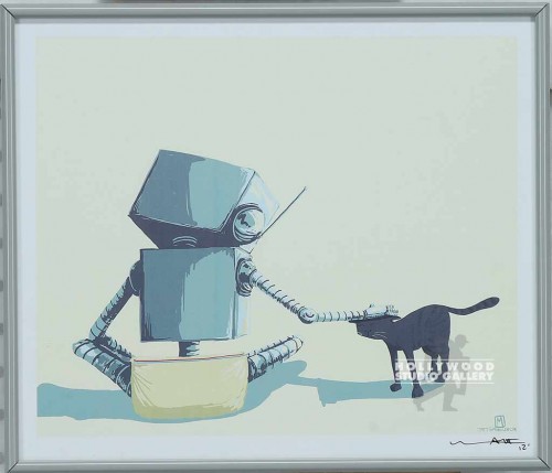 11X13 SPANGLER ROBOT PETS CAT/GRAY