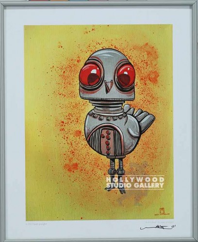 14X11 SPANGLER ROBOT BIRD/GRAY MTL