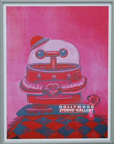 14X11 SPANGLER ROBOT-PINK-RED/GRAY