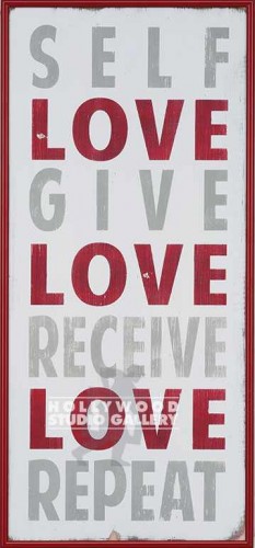 25X12 GI BARN OWL- SELF LOVE RED