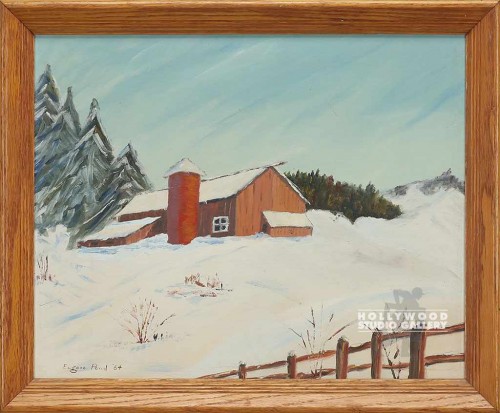 19X23 R.POND VINTAGE.SNOW FARM/OAK