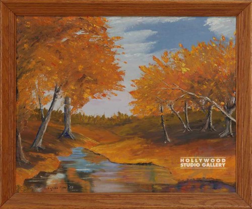 19X23 R.POND VINTAGE FALL TREES/OAK