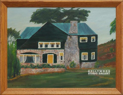 21X27 R.POND VINT.HOUSE PAINTNG/OAK