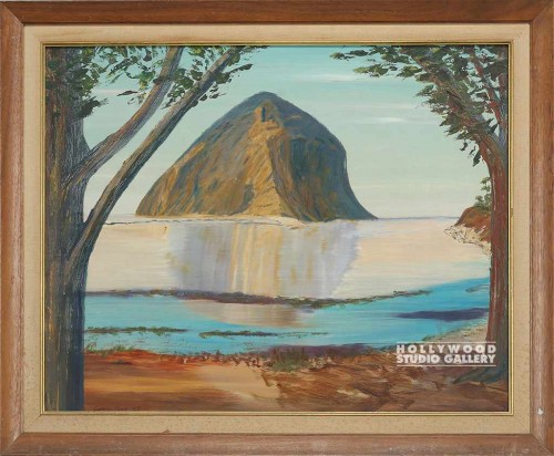 27X33 R.POND ISLAND ROCK-TREES/VINT