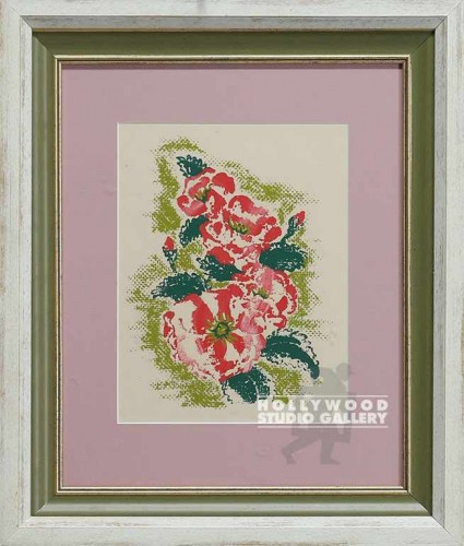 18X15 SIMON PINK-GRN FLORAL GRN-WHT