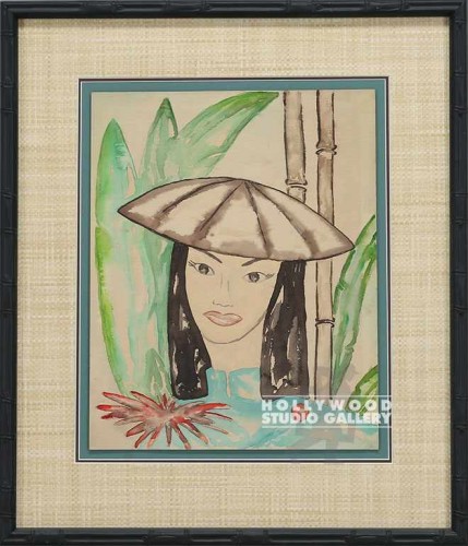 22X19 SIMON ASIAN GIRL W.C. BAMBOO