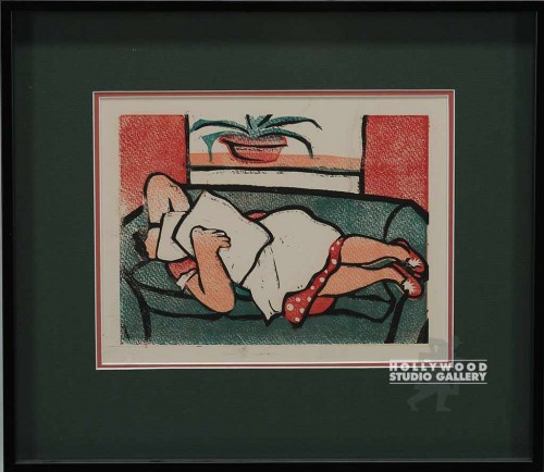 12X14 SIMON RECLINING LADY BLK MTL