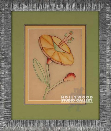 29X24 SIMON MODERNE FLORAL 3 PEWTR
