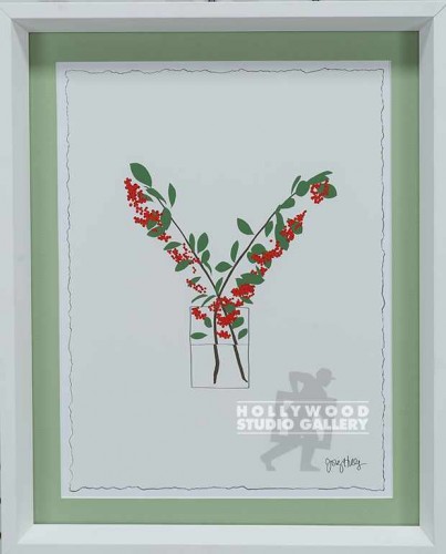 16x13 HURLEY BERRIES-VASE WHITE