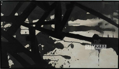 35x61 NGO UNTL`D B W DRIP CNVS BLK