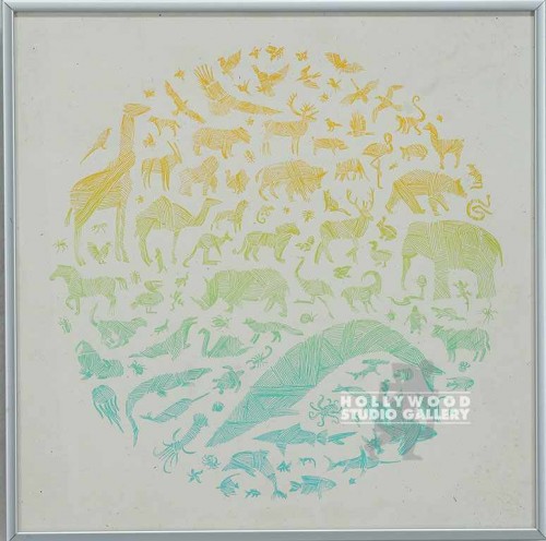 12x12 HELPINK CIRCLE ANIMALS SLVR