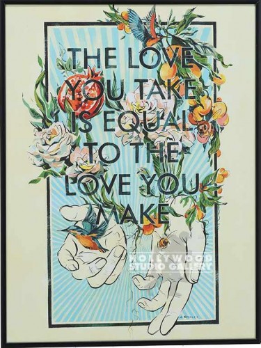 16X12 HELPINK THE LOVE U TAKE BLK