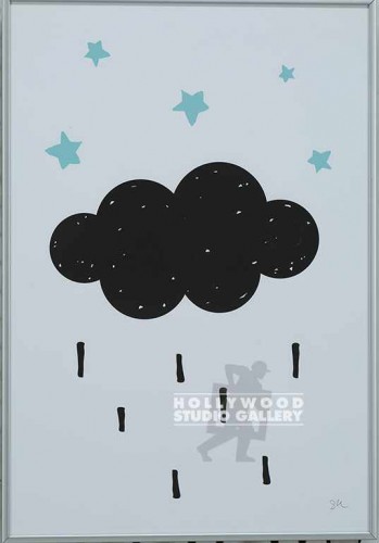 19X13 KENNEDY STARS-CLOUD-RAIN SLVR