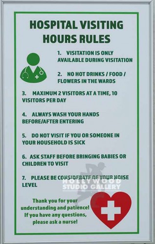 19X12 FERRARO HOSP. HOURS-RULES SLV
