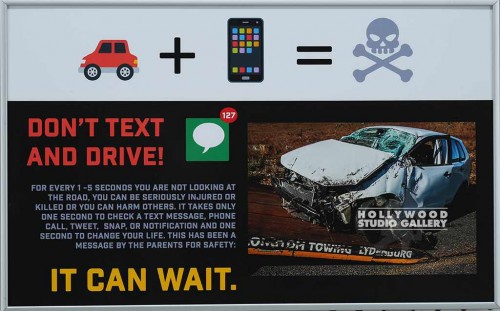 12X19 FERRARO-DON`T TXT & DRIVE SLV
