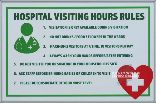 12X19 FERRARO-HOSPITL VISIT HRS SLV