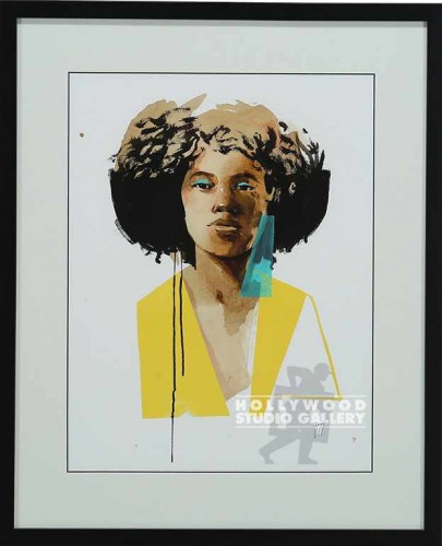 24x19 Hoang Foxy Female Port Black Frame