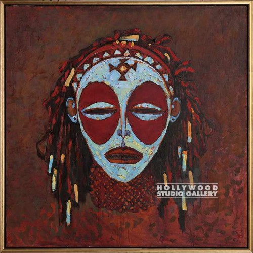 34x33 Bankova Ethnic Mask Portrait