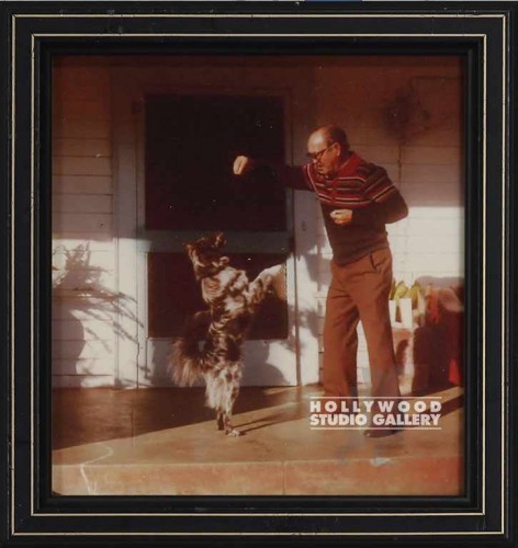 9x9 Clr Old Guy w B W Doggie