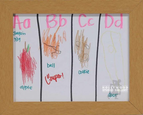 11x13 Kid ABCD Drwng Wood Frm