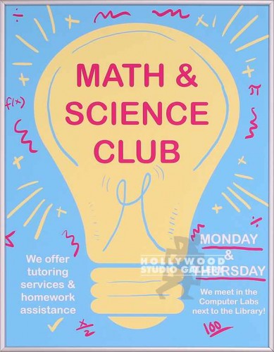 24X19 MATH SCIENCE POSTER SLVR FRM