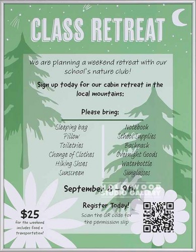 24X19 CLASS RETREAT POSTER SLVR FRM