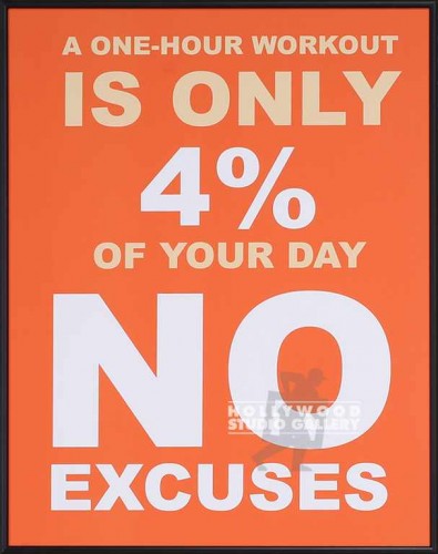 24X18``ONE HR WORK.. POSTER BLK FRM