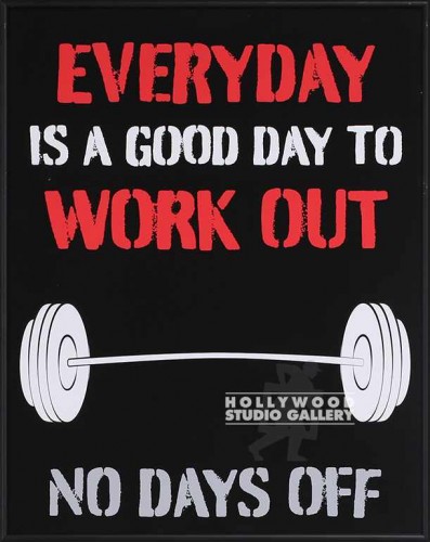 24X18``WORK OUT ,POSTER BLK FRM