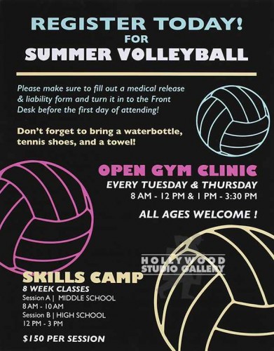 31x24 VOLLEYBALL POSTER REG. UNFRMD