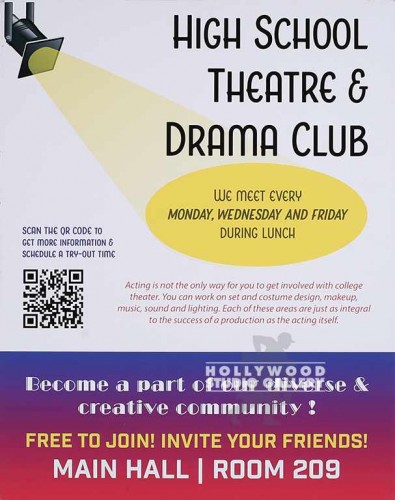 31X24SCHOOL THEATRE CLUB PSTR UNFRD