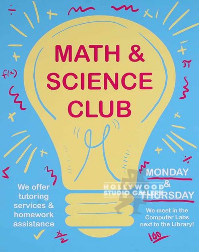 31X24`` MATH & SCIENCE CLUB POSTER
