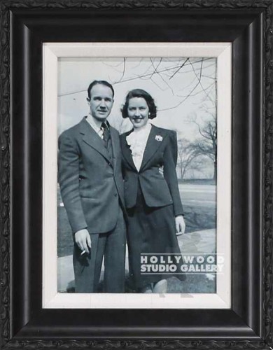13x10 B W Vint.Couple Drk Frm