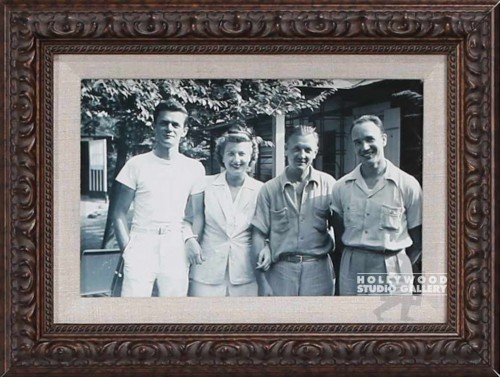9x12 B W Vint. 3 Men & a Lady