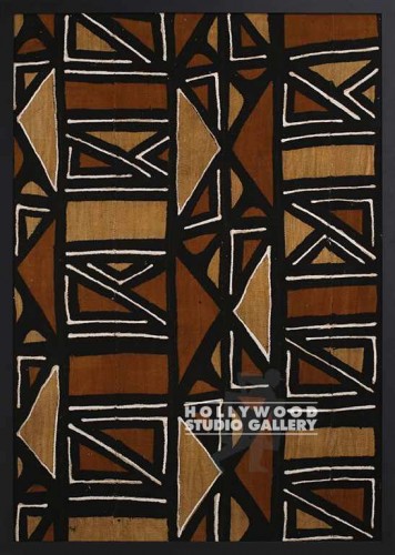 64x44`` Frmd.Ethnic textile,blk frm