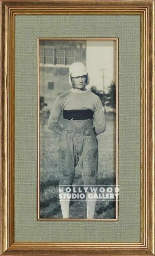 14x8 B W Vintage Football Player