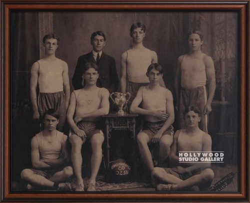 17x21 Sepia Vint Basketball Team