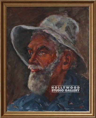 20X16 S.FAY MALE W BEARD & HAT PORT