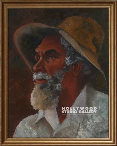 20X16 S.FAY MALE W BEARD & HAT PORT