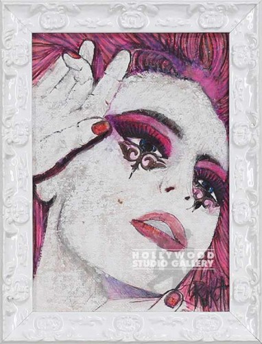 8x6 R.Krafft (A) Girl Face Wht Frm
