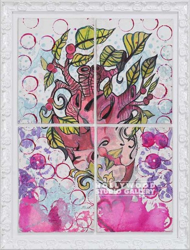 17x12 R.Krafft 4 Pc.Girl Face Wh Fr